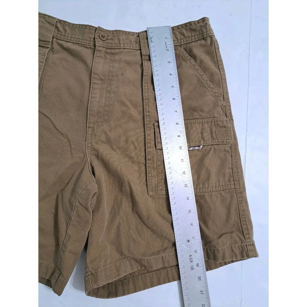 LL Bean Cargo Shorts Mens 38 Brown Safari Utility Dark Khaki Canvas Hike Fishing